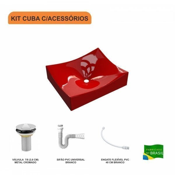 Kit Cuba ML44 com Válvula 1 Pol. com Sifão PVC e Flexível Compace - 3
