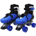 Ver imagem 1 de Patins Infantil Clássico Quad 4 Rodas Roller de Rua Masculino Azul Importway BW-016-AZ - 30