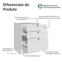 Ver imagem 3 de Balcão de Cozinha 60 cm 3 Gavetas (sem Tampo) Branco Vik Madesa