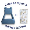 Ver imagem 2 de Cama Infantil Montessoriana Soft Segura e Confortável com Colchão Incluso para Quarto - Azul