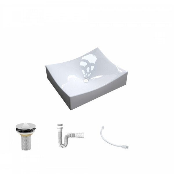 Kit Cuba ML44 com Válvula 1 Pol. com Sifão PVC e Flexível Compace - 2