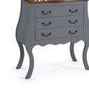 Ver imagem 2 de Cômoda Bombê 1023 Linz Móveis com 3 Gavetas Cinza/imbuia Glazer