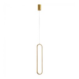 Lustre Pendente Luminaria Cristal Oval Dourado - 1
