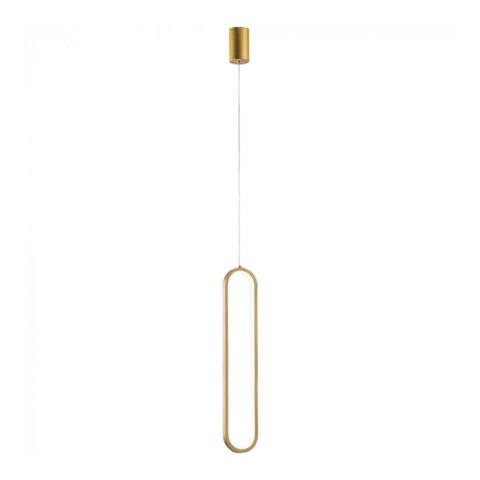 Lustre Pendente Luminaria Cristal Oval Dourado