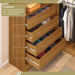 Guarda-Roupa Modulado Dormitório Casal Canto com 4 Portas Versatille Yescasa - 10