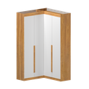 Ver imagem 2 de Guarda-Roupa Modulado Dormitório Casal Canto com 4 Portas Versatille Yescasa Marrom/Freijó/Branco
