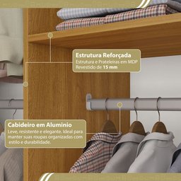 Guarda-Roupa Modulado Dormitório Casal Canto com 4 Portas Versatille Yescasa - 7