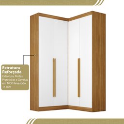 Guarda-Roupa Modulado Dormitório Casal Canto com 4 Portas Versatille Yescasa - 12