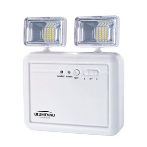 Luminária de Emergência Bloco Autônomo 2 Faróis 10w Bivolt Blumenau