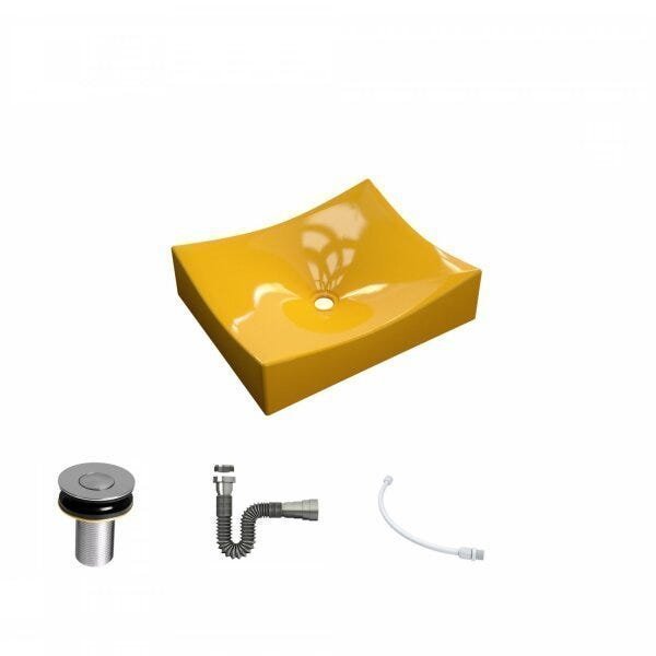 Kit Cuba ML44 com Válvula Click 1"B Pol. com Sifão Cromado e Flexível Compace - 2
