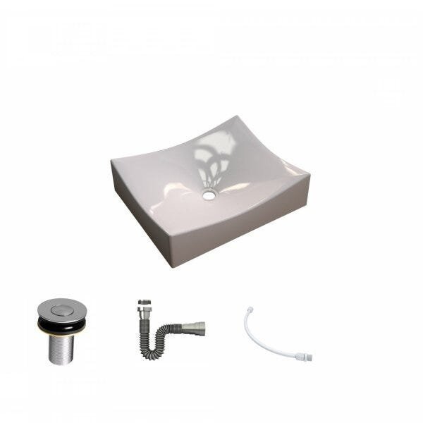 Kit Cuba ML44 com Válvula Click 1"B Pol. com Sifão Cromado e Flexível Compace - 2