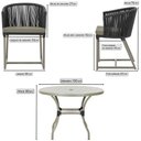 Ver imagem 2 de Mesa com 4 Cadeiras e Noronha Estofado 8 Trama Original Preto