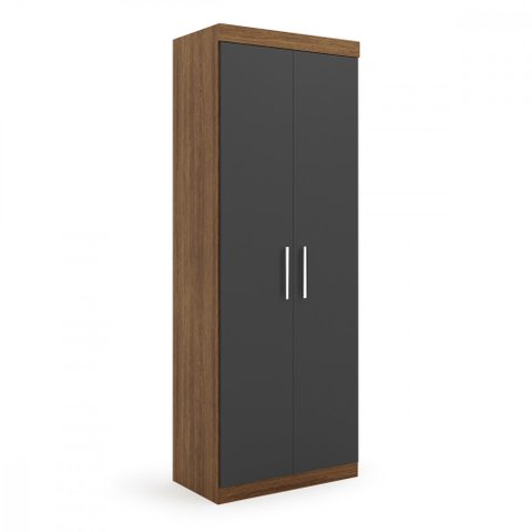 Guarda Roupa Genova Módulo de 2 Portas Ipe Wood com Grafite Batrol
