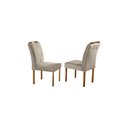 Ver imagem 3 de Conjunto Sala de Jantar 4 Lugares Mesa Redonda 1,2m e 4 Cadeiras Bege Areia