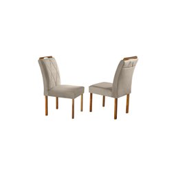 Conjunto Sala de Jantar 4 Lugares Mesa Redonda 1,2m e 4 Cadeiras Bege Areia - 3