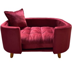 Sofá Caminha Pet Luxo em Sued Premium:marsala