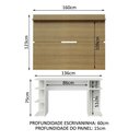 Ver imagem 5 de Mesa Para Computador Gamer e Painel Tv Branco/rustic