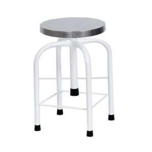 Banco Giratorio Pintura Epox Assento Inox com Ponteira