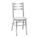Ver imagem 3 de Kit 4 Cadeiras para Sala de Jantar CC80 Debrum Cinza/Cromado/Branco