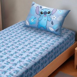 Jogo de Lençol 2 Peças Portallar Disney Stitch Blue Casal - 2