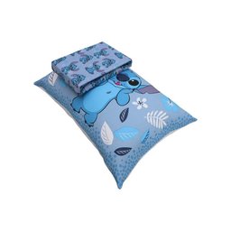 Jogo de Lençol 2 Peças Portallar Disney Stitch Blue Casal - 5
