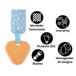 Mordedor com Chocalho Buzininha Buba Coala Rosa Brinquedos para Bebê Pelúcia - 5