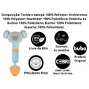 Ver imagem 3 de Mordedor com Chocalho Buzininha Buba Coala Rosa Brinquedos para Bebê Pelúcia