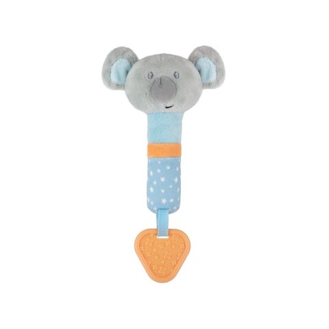 Mordedor com Chocalho Buzininha Buba Coala Rosa Brinquedos para Bebê Pelúcia