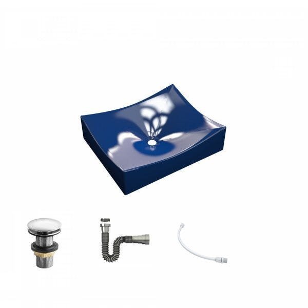 Kit Cuba ML44 C/Válvula Click 1 Pol. Sifão Cromado e Flexível Compace - 2