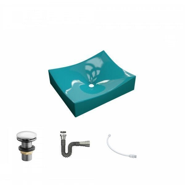 Kit Cuba ML44 C/Válvula Click 1 Pol. Sifão Cromado e Flexível Compace - 2