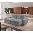 Ver imagem 1 de Sofá Hall Linho Dois Módulos de 120m B25cm Meu Sofá Online A230 Linho Cinza