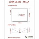 Ver imagem 7 de Kit Cuba Ml44 C/válvula Click 1 Pol. Sifão Cromado e Flexível Compace