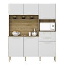 Ver imagem 3 de Cozinha Pietra 6 Portas 2 Gavetas MDF-MDP Freijó Supremo Kit'S Paraná