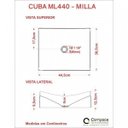 Ver imagem 7 de Kit Cuba Ml44 C/válvula Click 1 Pol. Sifão Cromado e Flexível Compace