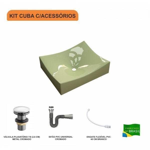 Kit Cuba ML44 C/Válvula Click 1 Pol. Sifão Cromado e Flexível Compace - 3