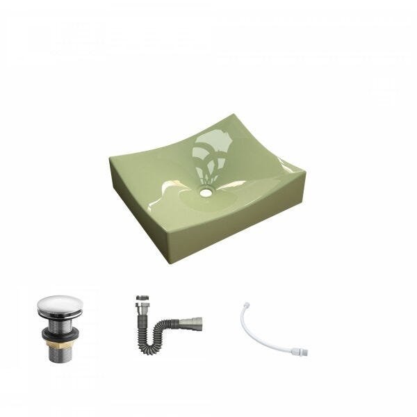 Kit Cuba ML44 C/Válvula Click 1 Pol. Sifão Cromado e Flexível Compace - 2