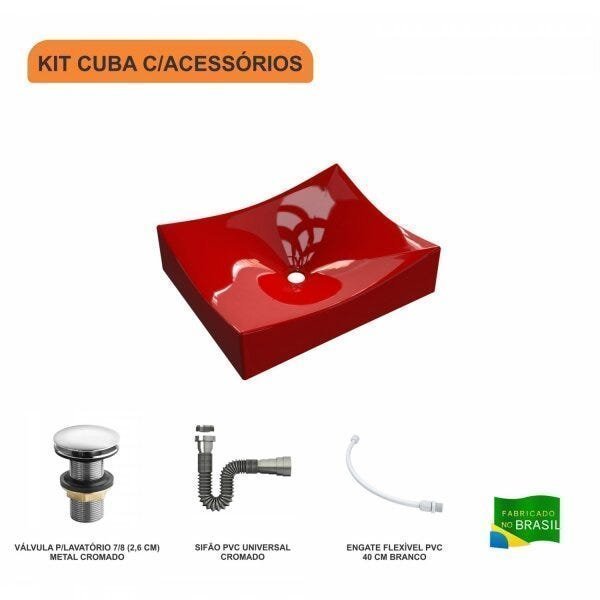 Kit Cuba ML44 C/Válvula Click 1 Pol. Sifão Cromado e Flexível Compace - 3