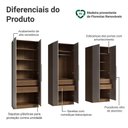 Ver imagem 6 de Guarda Roupa Modulado Neo 6 Portas de Bater 6 Gavetas MDP Rustic-Crema Madesa 240cm