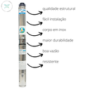 Ver imagem 2 de ALTRI BOMBA SUBMERSA PARA POÇO 3AT2-11 0.75CV 2F MONO 220V