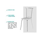 Ver imagem 4 de Kit 6 Cadeiras de Cozinha 154 Aço 6 Uni Prata/courano Preto - Carraro