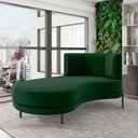 Ver imagem 1 de Sofá Chaise Lado Esquerdo Downey Sala de Estar Veludo Verde G15 - Gran Belo