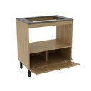 Ver imagem 2 de Balcão de Cozinha Multiuso 75x83,4cm 1 Porta e Nicho Branco Bl3315 Amêndoa