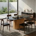 Ver imagem 2 de Mesa de Jantar 6 Lugares Retangular 160cm Tampo Vidro Verbena N01 Ypê Preto - Lyam Decor