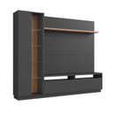 Ver imagem 2 de Estante Home com Painel para Tv 65 Polegadas 183cmx220cm e Bar Iluminado 3250 Cristaleira