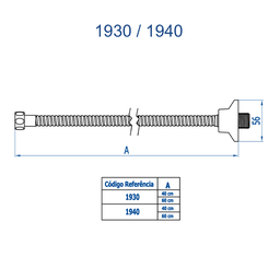 Ligacao Flexivel 40cm Cobre Fosco 1930 Rv - 2