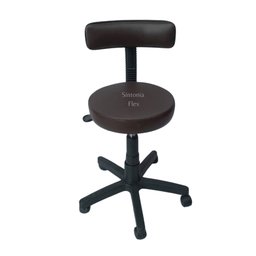 Cadeira Secretaria Mocho Podóloga Estética - para Dentista,manicure, Tatuador, Corano Marrom - 1
