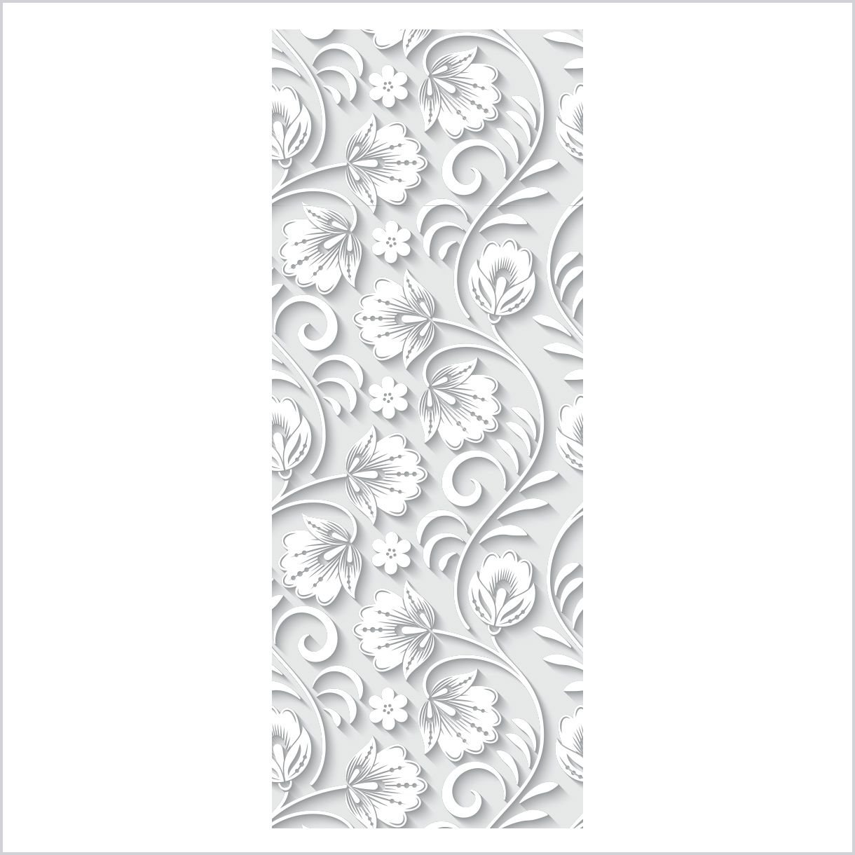 Adesivo de Porta - Floral 3D 5 - 83x213 - 2