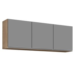 Armário de Cozinha Modulado de Canto Esquerdo 4 Peças Cp50 Balcão com Tampo Castanho/cinza - Lumil L - 8