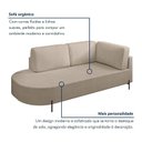 Ver imagem 4 de Sofá Living Orgânico 2 Lugares 175cm Base de Ferro Braço Lado Direito Norten Boucle Bege Claro