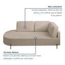 Ver imagem 5 de Sofá Living Orgânico 2 Lugares 175cm Base de Ferro Braço Direito Norten